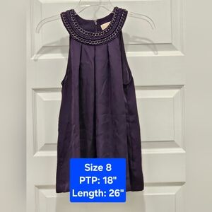 Michael Kors Elegant Sleeveless Top, EUC, Size 8